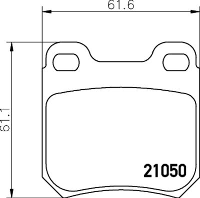 HELLA PAGID 8DB355007381 Bremžu uzliku kompl
