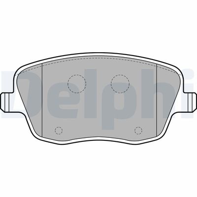 Комплект тормозных колодок, дисковый тормоз DELPHI LP1728