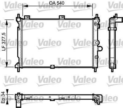 Radiators, Motora dzesēšanas sistēma VALEO 731022