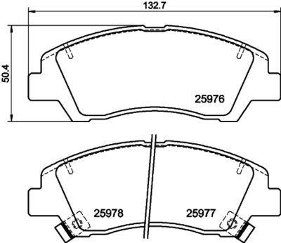 Bremžu uzliku kompl., Disku bremzes HELLA PAGID 8DB 355 023-001