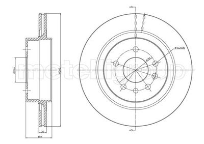 Тормозной диск METELLI 23-1155C