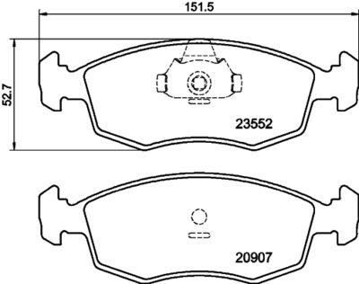 HELLA PAGID 8DB355009131 Bremžu uzliku kompl