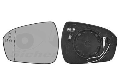 Spoguļstikls, Ārējais atpakaļskata spogulis VAN WEZEL 1883835