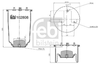 Pneimoatsperes spilvens, Pneimopiekare FEBI BILSTEIN 102808