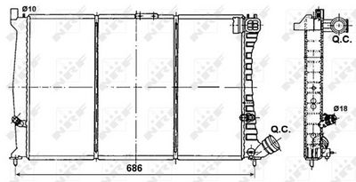 Radiators, Motora dzesēšanas sistēma NRF 53085