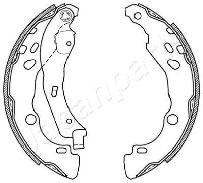 Bremžu loku komplekts JAPANPARTS GF-0602AF