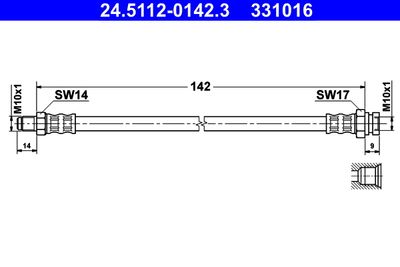 Тормозной шланг ATE 24.5112-0142.3