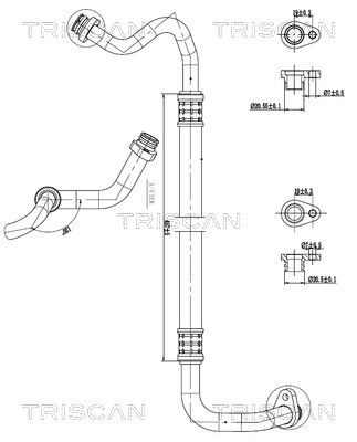 Трубопровод высокого / низкого давления, кондиционер TRISCAN 9010 28070