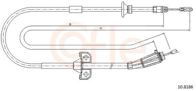 Тросик, cтояночный тормоз COFLE 10.8186