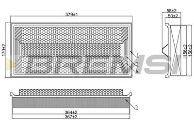 Воздушный фильтр BREMSI FA1611