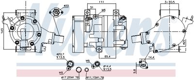 Компрессор, кондиционер NISSENS 891065