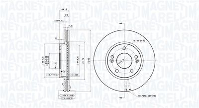 Тормозной диск MAGNETI MARELLI 360406154301
