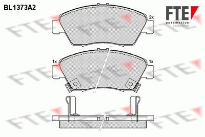 Bremžu uzliku kompl., Disku bremzes FTE 9010150