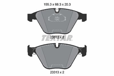 Комплект тормозных колодок, дисковый тормоз TEXTAR 2331211
