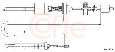 Трос, управление сцеплением COFLE 92.10.2973