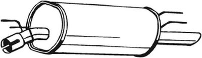 Izplūdes gāzu trokšņa slāpētājs (pēdējais) BOSAL 185-351