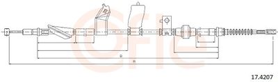 Тросик, cтояночный тормоз COFLE 92.17.4207
