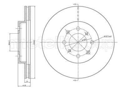 Тормозной диск METELLI 23-0344C