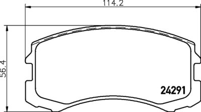 Bremžu uzliku kompl., Disku bremzes HELLA PAGID 8DB 355 013-071