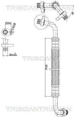Трубопровод высокого / низкого давления, кондиционер TRISCAN 9010 28031