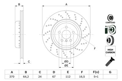 Тормозной диск BOSCH 0 986 479 G13