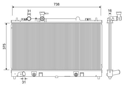 Radiators, Motora dzesēšanas sistēma VALEO 701208