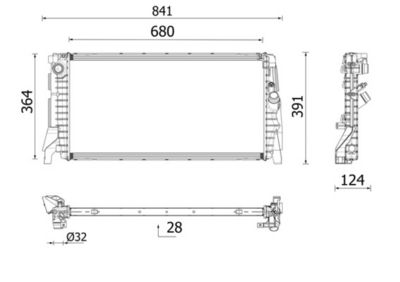 Радиатор, охлаждение двигателя MAHLE CR 2747 000P