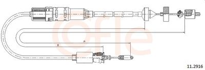 Трос, управление сцеплением COFLE 92.11.2916