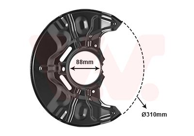 Dubļu sargs, Bremžu disks VAN WEZEL 5307371