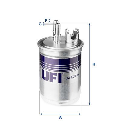 Degvielas filtrs UFI 24.409.00