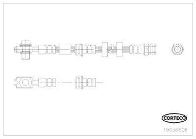 Bremžu šļūtene CORTECO 19036606