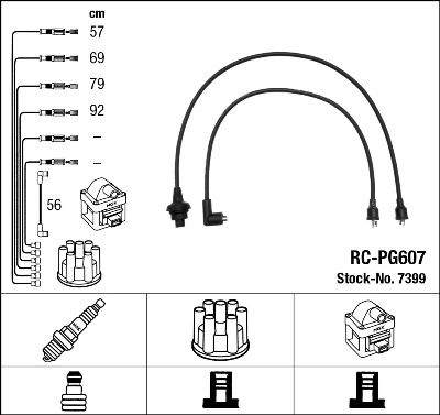 Комплект проводов зажигания NGK 7399