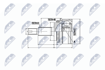 Šarnīru komplekts, Piedziņas vārpsta NTY NPZ-LR-003