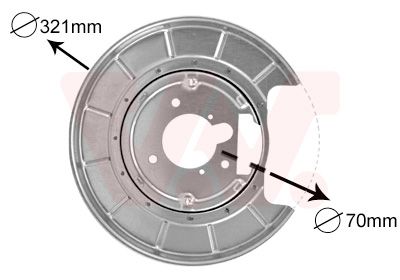 Dubļu sargs, Bremžu disks VAN WEZEL 4047374