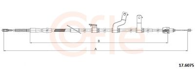 Тросик, cтояночный тормоз COFLE 92.17.6075