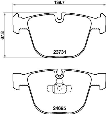 Комплект тормозных колодок, дисковый тормоз HELLA PAGID 8DB 355 014-141