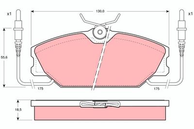 Комплект тормозных колодок, дисковый тормоз TRW GDB425
