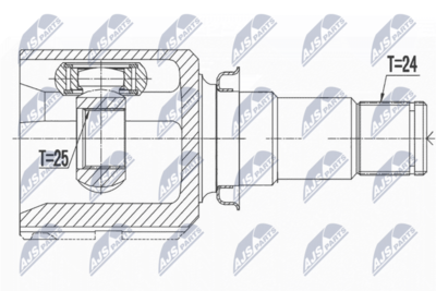 Шарнирный комплект, приводной вал NTY NPW-TY-158
