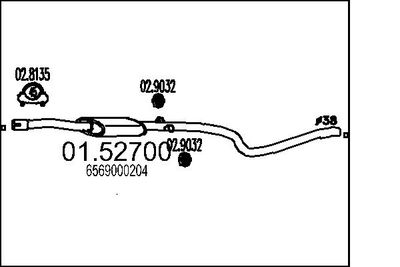 Vidējais izpl. gāzu trokšņa slāpētājs MTS 01.52700