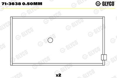 Шатунный подшипник GLYCO 71-3638 0.50mm