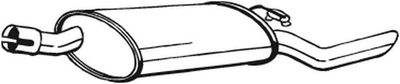 Izplūdes gāzu trokšņa slāpētājs (pēdējais) BOSAL 185-223