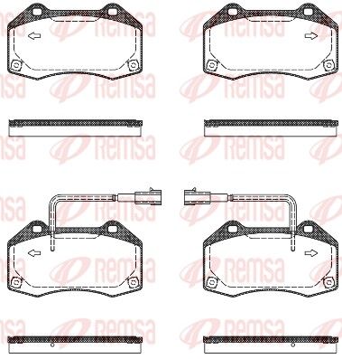 Bremžu uzliku kompl., Disku bremzes REMSA 1113.10