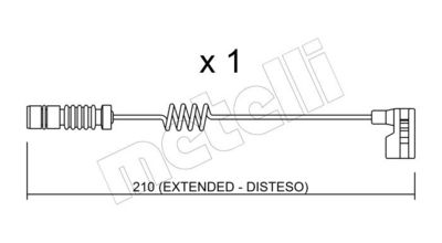 Indikators, Bremžu uzliku nodilums METELLI SU.209