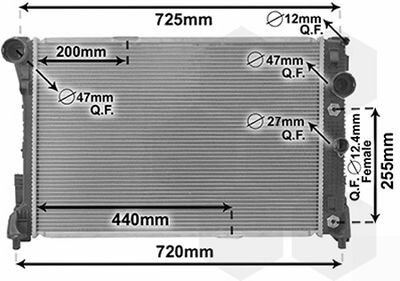 Radiators, Motora dzesēšanas sistēma VAN WEZEL 30002546