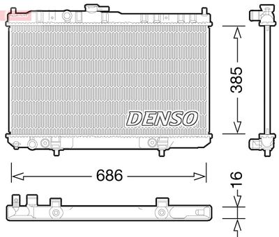 Radiators, Motora dzesēšanas sistēma DENSO DRM46035