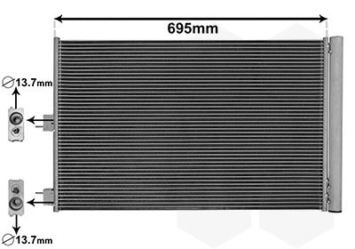 Конденсатор, кондиционер VAN WEZEL 30015705