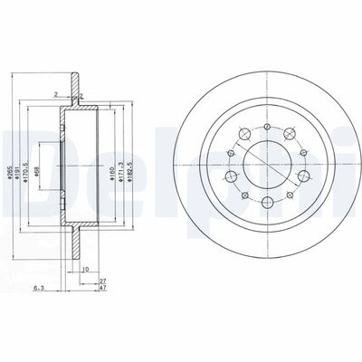 Тормозной диск DELPHI BG2718