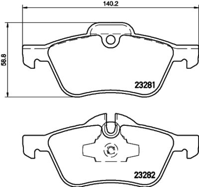 Bremžu uzliku kompl., Disku bremzes HELLA PAGID 8DB 355 009-171