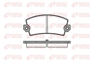 Комплект тормозных колодок, дисковый тормоз REMSA 0021.40