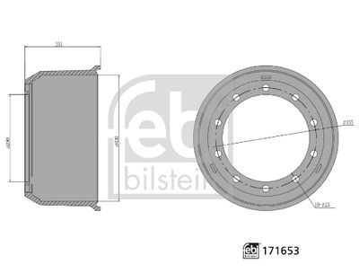 Bremžu trumulis FEBI BILSTEIN 171653